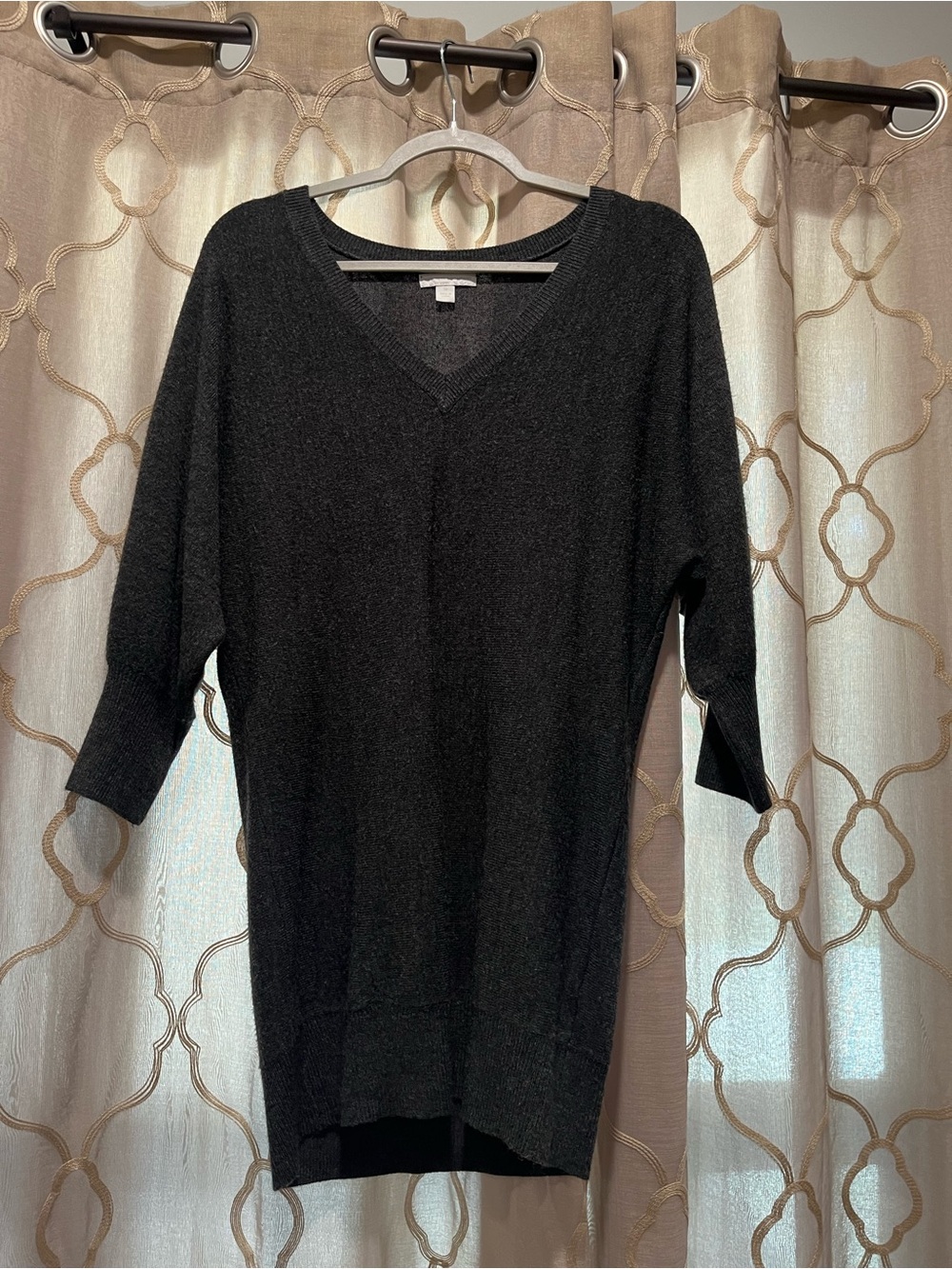 New York & Company Black V-Neck Sweater